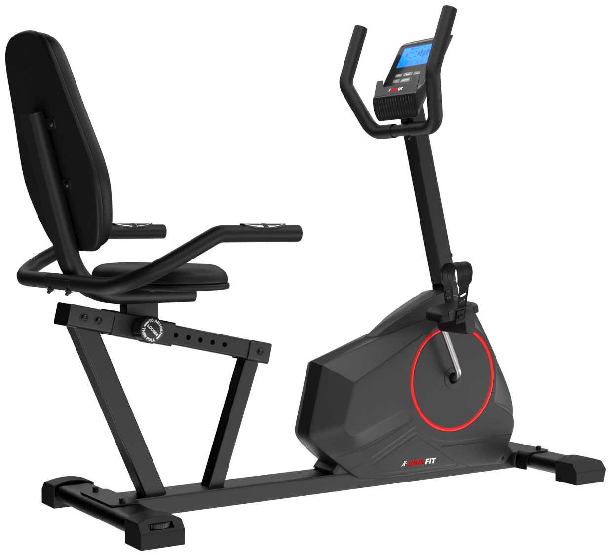 Горизонтальный велотренажер UNIXFIT BR-390Е + аксессуары для фитнеса фотография 4