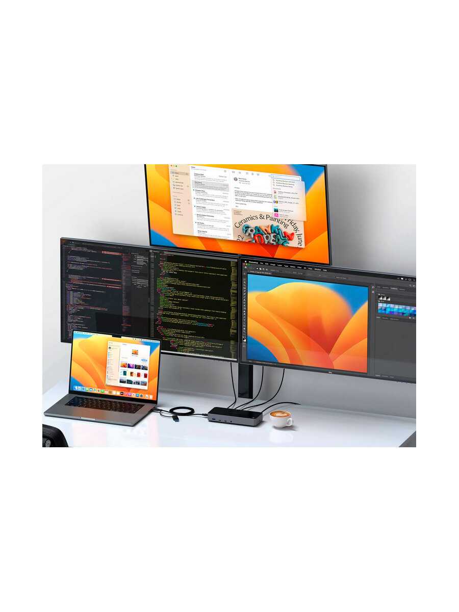 Док-станция Satechi Triple 4K Display Docking Station (ST-D4KTM-EU) фотография 7