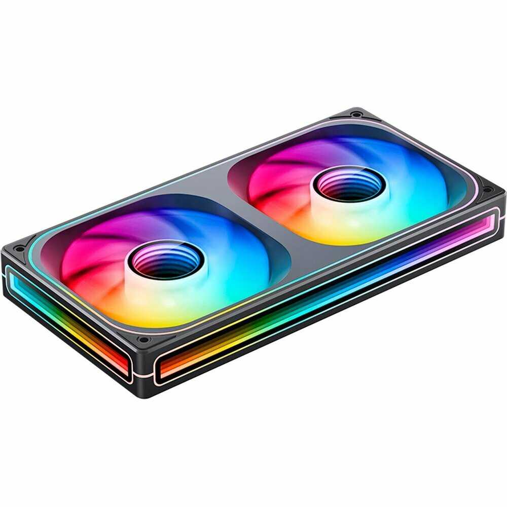 Вентилятор корпусной 120 мм Qiao Sibo ZB-360 [ZB-240B, ARGB, PWM, четырехстороннее бесконечное зеркало, обратная створка] фотография 3