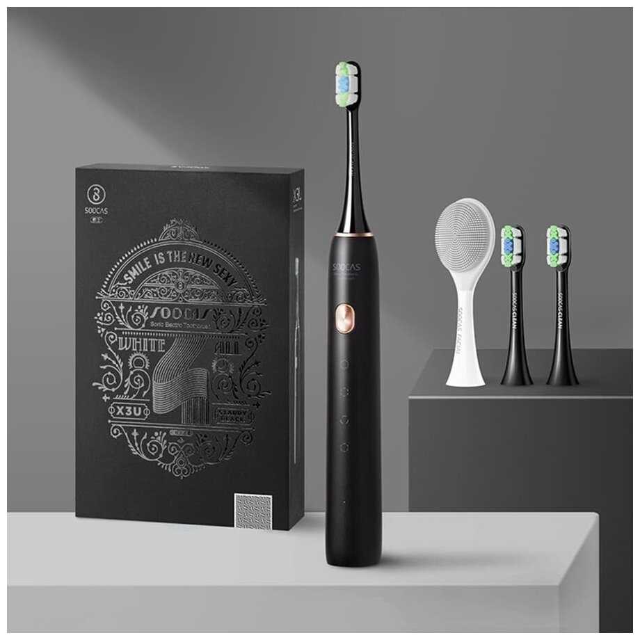 Электрощетка Зубная Xiaomi Soocas X3U с насадкой для чистки лица фотография 1