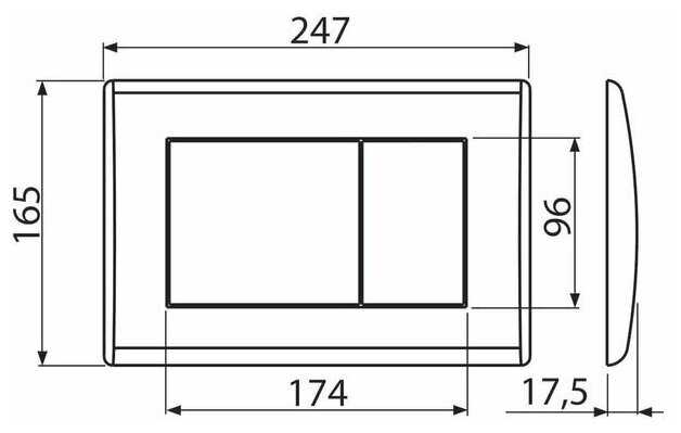 AlcaPlast M278 Кнопка смыва, черная матовая фотография 12