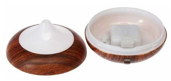 Аромадиффузор LuazON LHU-10, ультразвуковой, 210 мл, 2 режима, подсветка, цвет тёмное дерево фотография 5