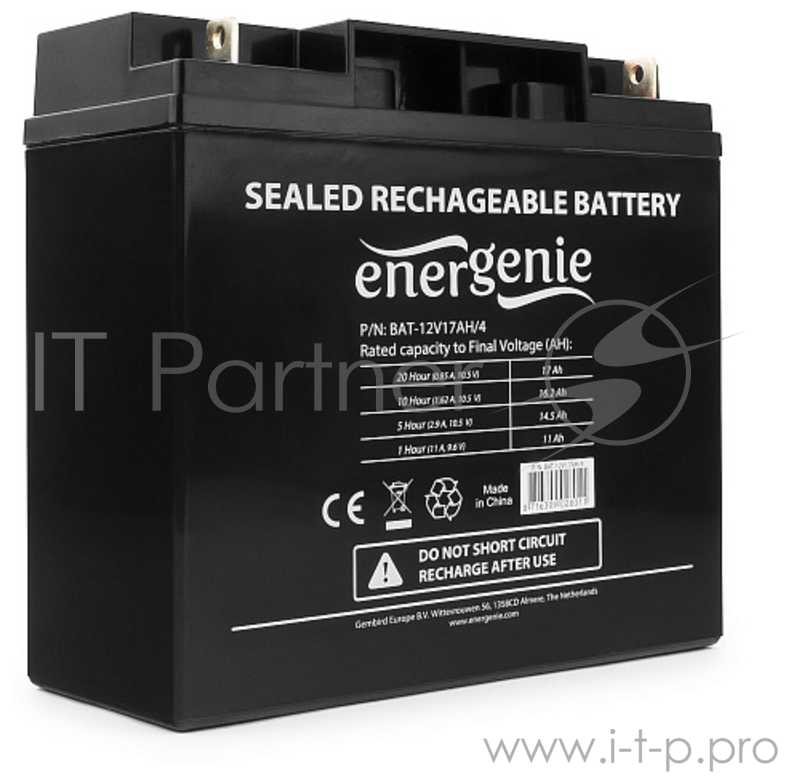 Аккумуляторная батарея Energenie BAT-12V17AH/4 12В 17 А·ч фотография 6