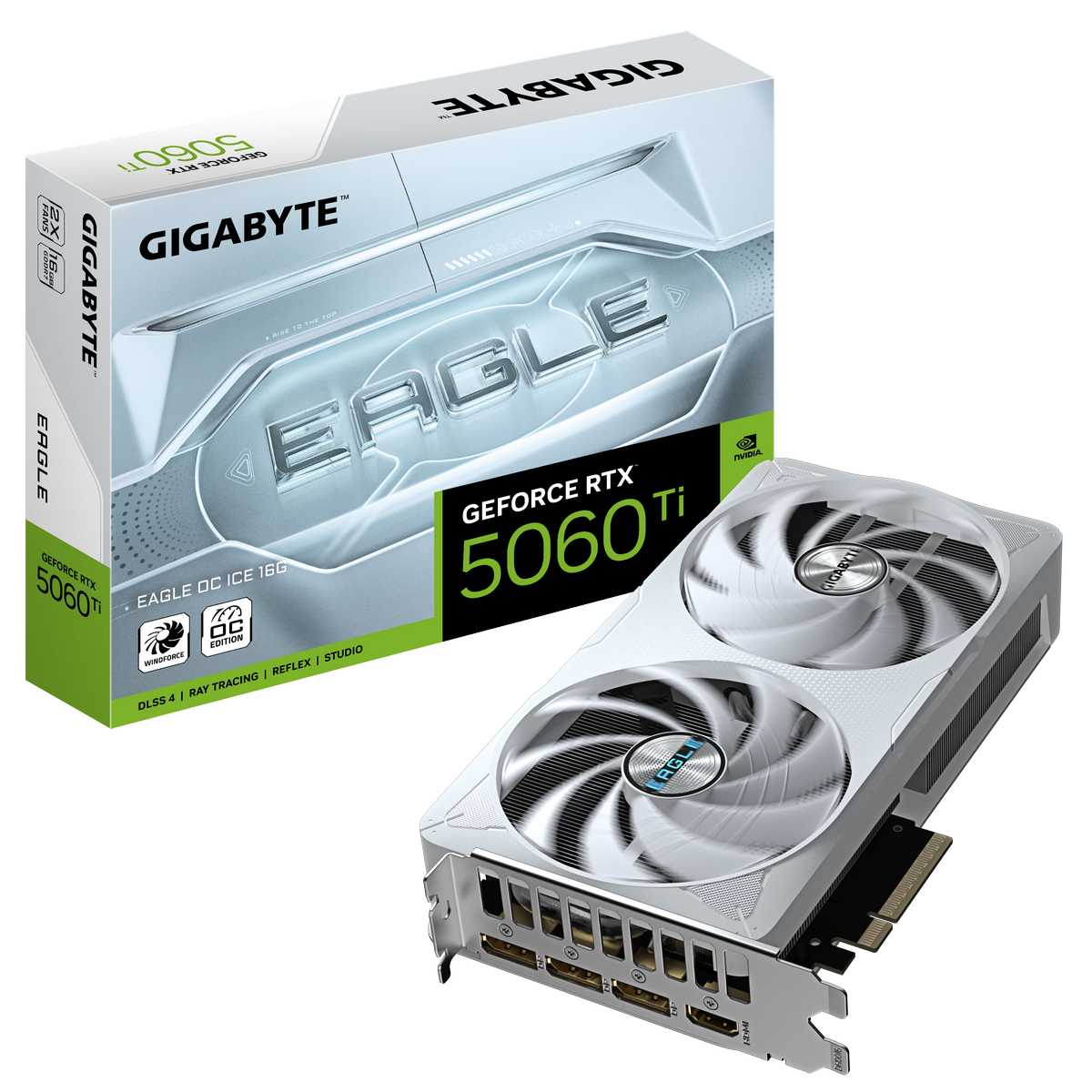 Видеокарта Gigabyte RTX 5060 Ti EAGLE OC ICE [16GB GDDR7 128bit]