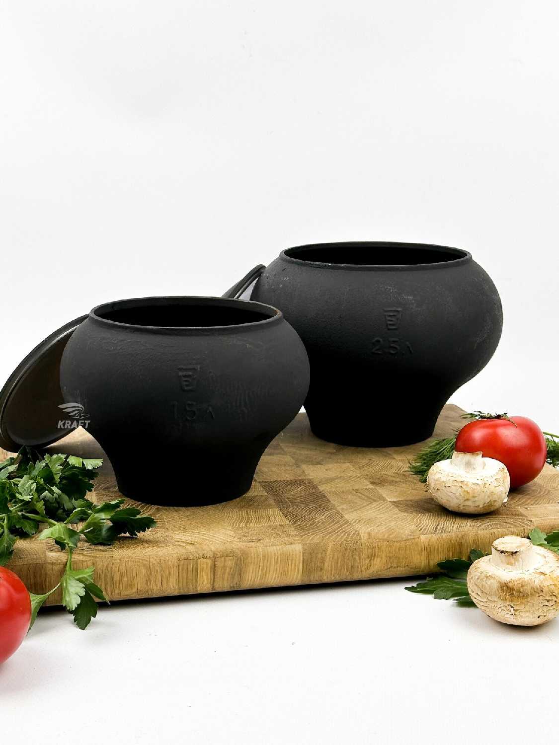 Комплект чугунных горшков Комплект чугунных горшков (2.5 л и 4 л) фотография 32