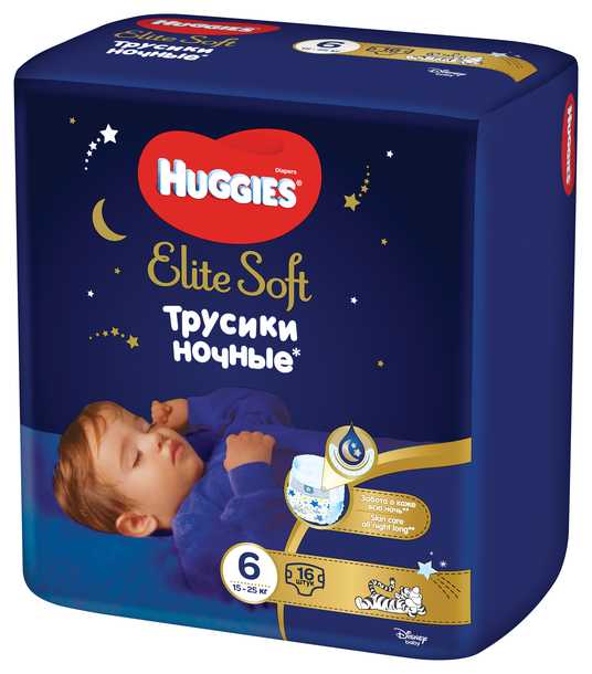 Huggies трусики ночные Elite Soft 6 (15-25 кг) 16 шт. фотография 9