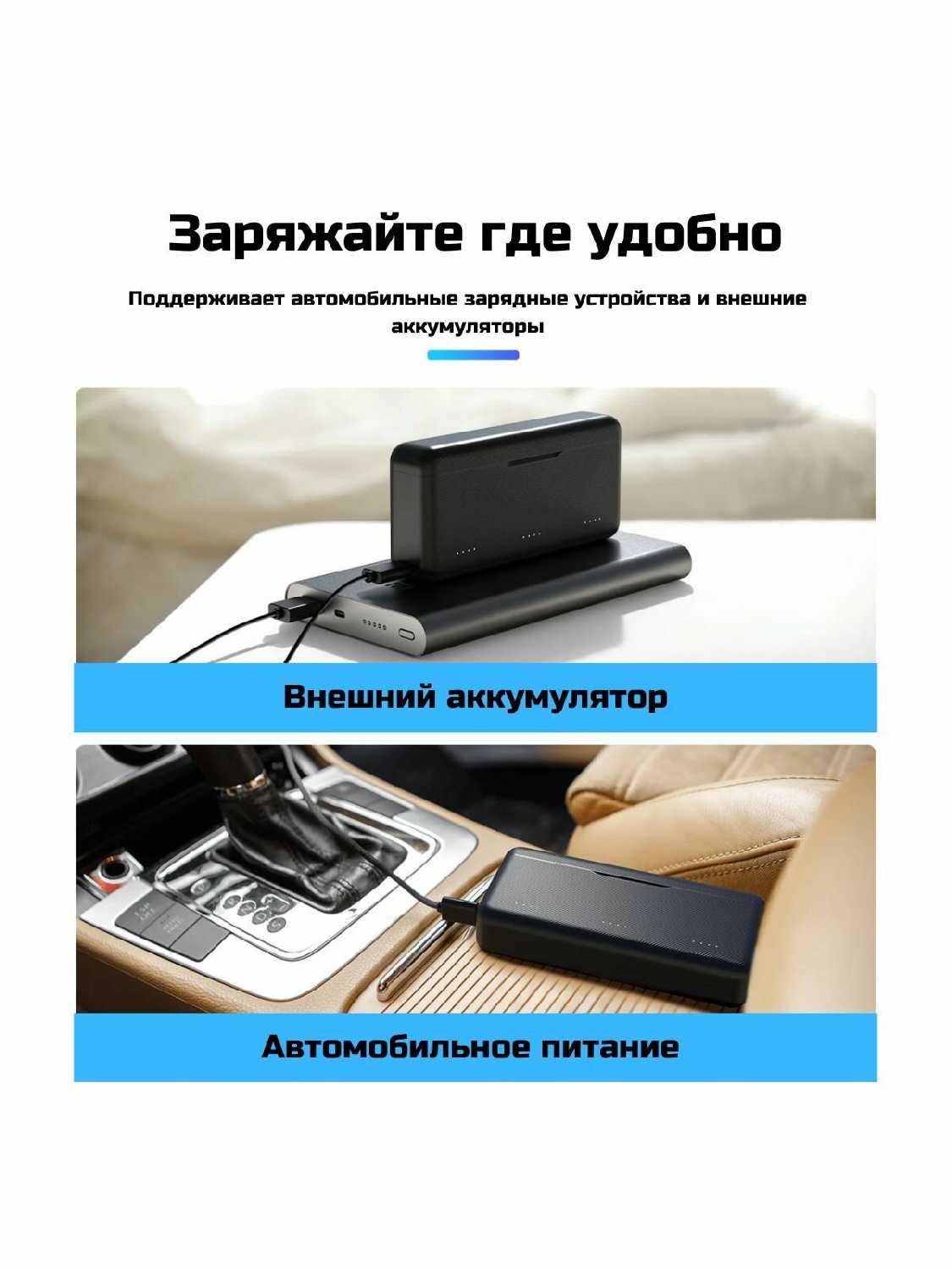 Зарядное устройство Telesin Зарядное устройство на три аккумулятора для DJI Osmo Action фотография 3