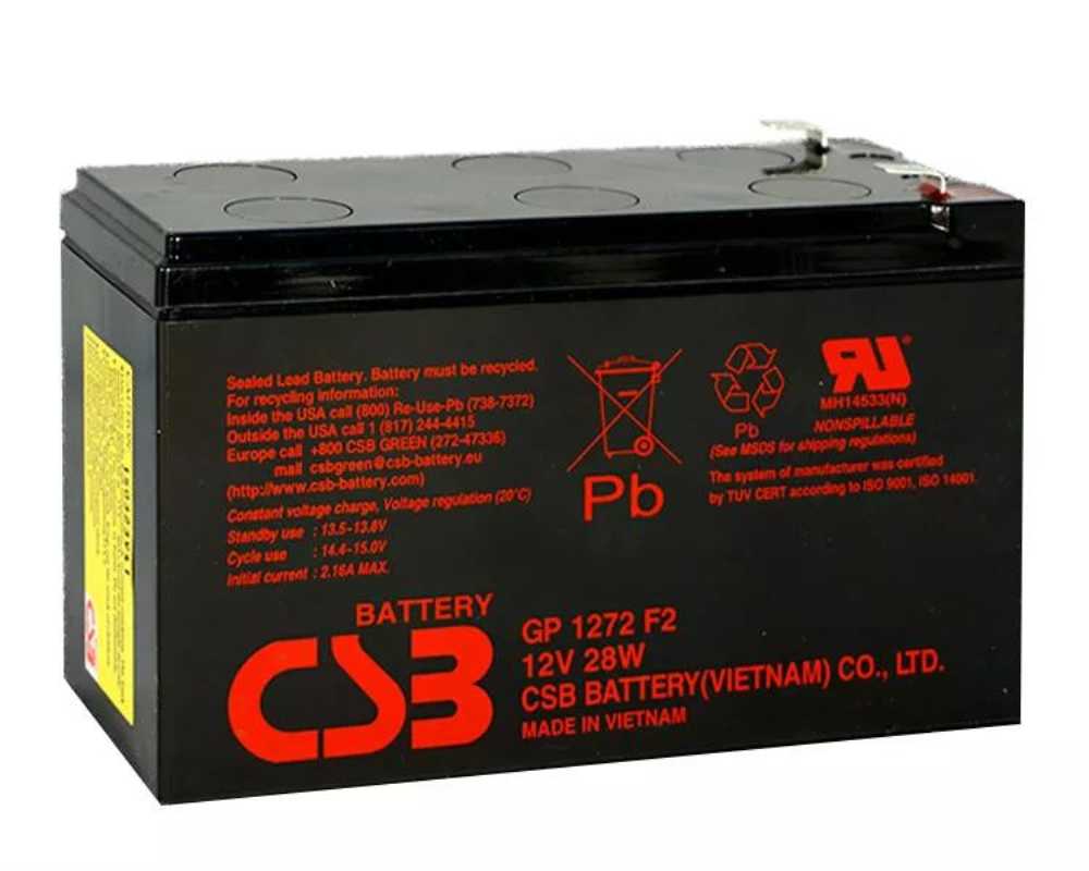 Аккумуляторная батарея CSB GP 1272 F2 (28W 12В) фотография 13