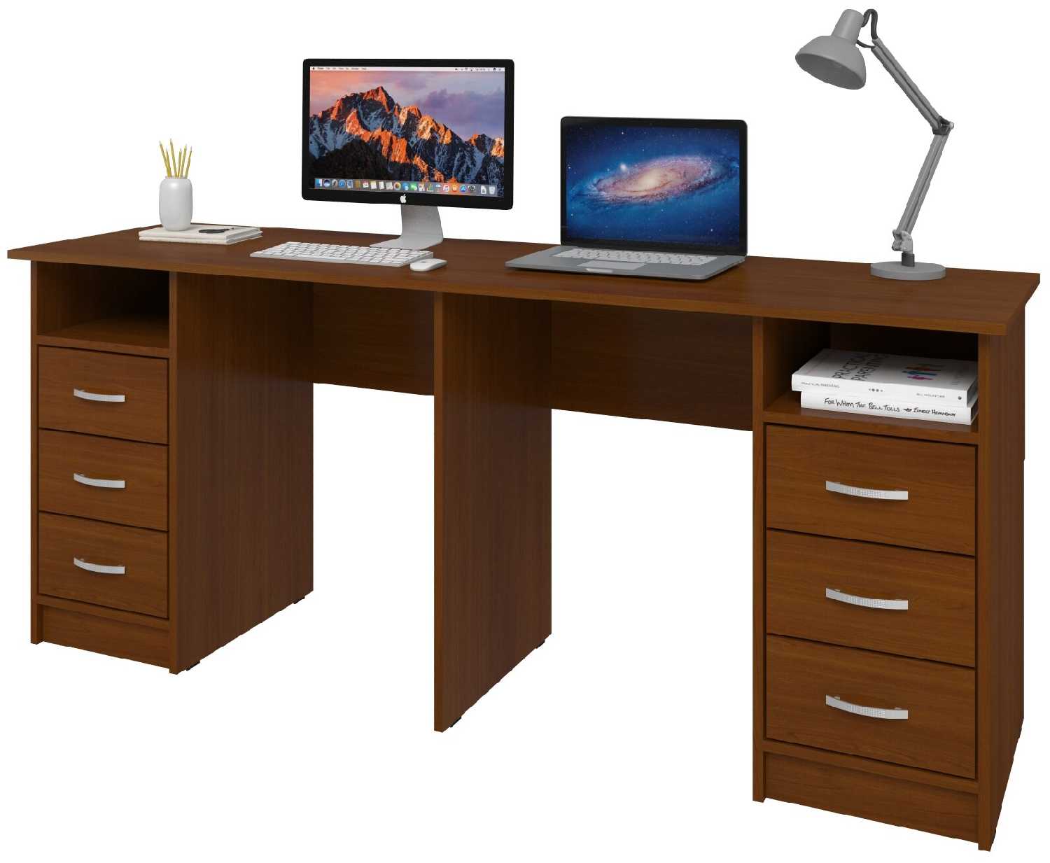 Стол письменный Хит-33, ШхГ: 200х50 см, цвет: Белый фотография 9