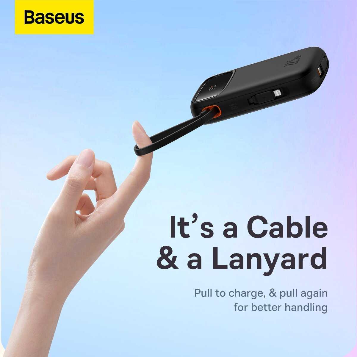 Портативный аккумулятор Baseus QPow2 Dual Fast Charging Cables (20000 mAh) фотография 7