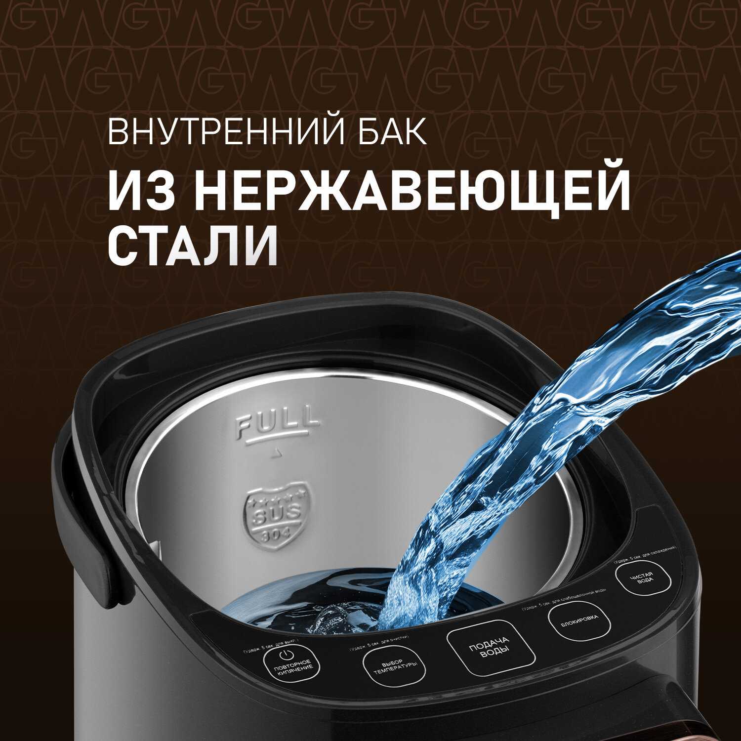 Термопот Weissgauff WWT 5010 Touch (DBG) фотография 10