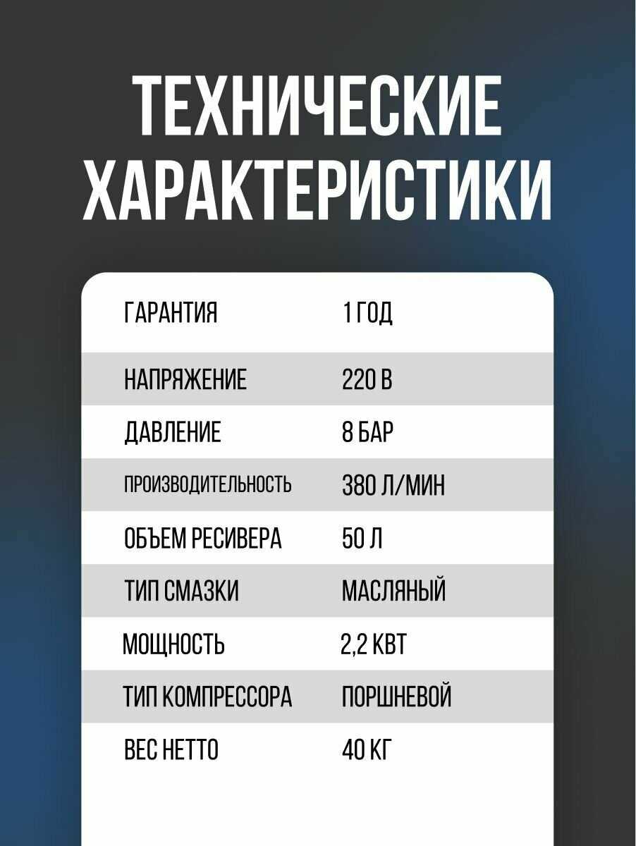 Компрессор Quattro Elementi KM 50-380 фотография 7