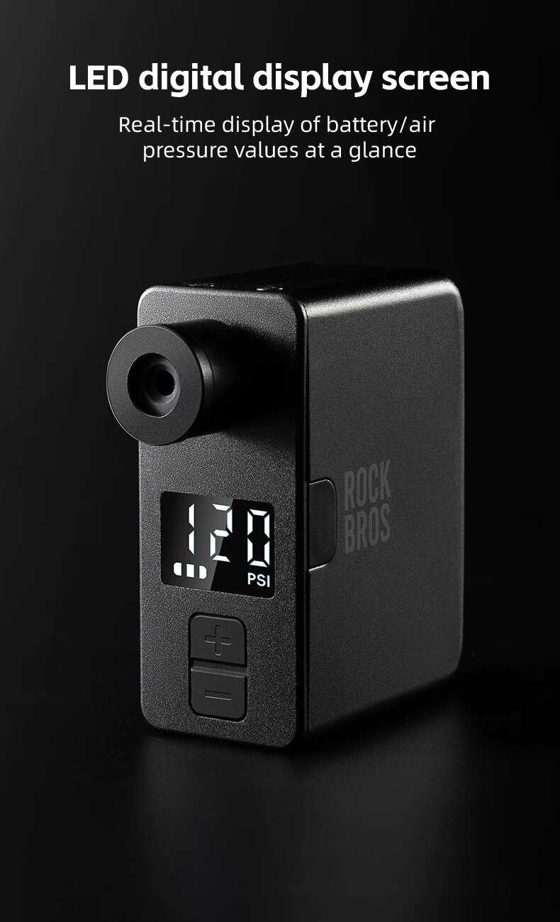 Насос велосипедный ROCKBROS компактный портативный фотография 11
