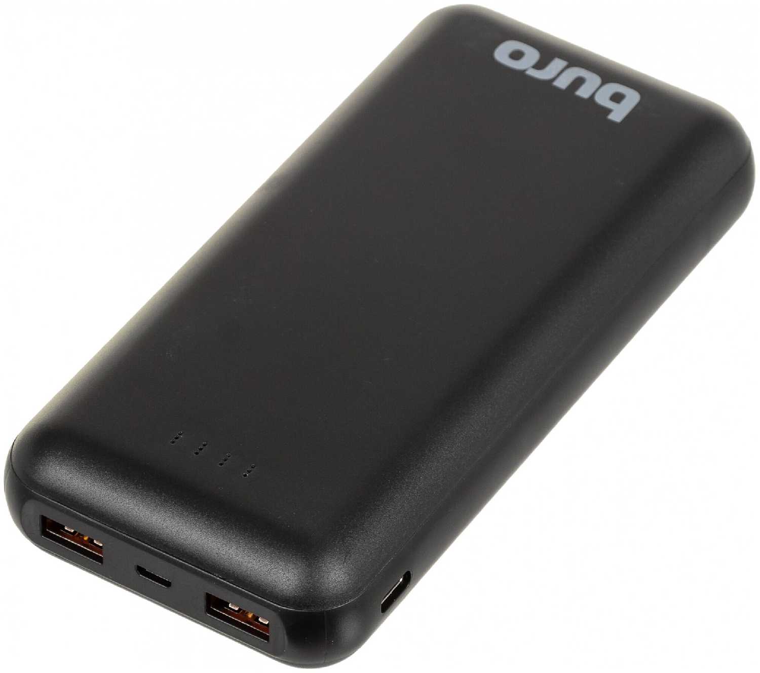 Мобильный аккумулятор Buro BPF20E 20000mAh 4.5A QC PD 2xUSB черный (BPF20E22PBK) фотография 1