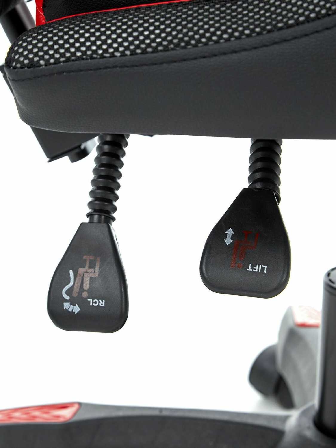 Игровое компьютерное кресло Jiqiao (с RGB подсветкой, динамиками, массажером и подставкой для ног) фотография 9