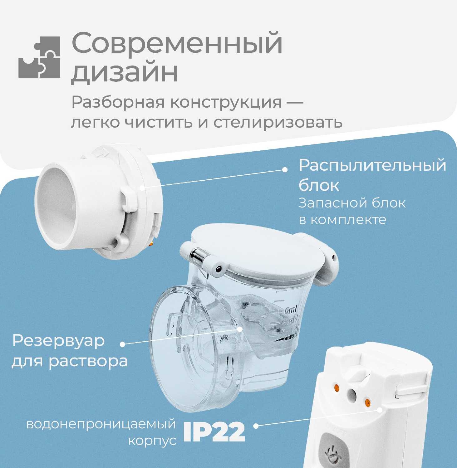 Меш ингалятор небулайзер Feellife Air Pro IX фотография 5