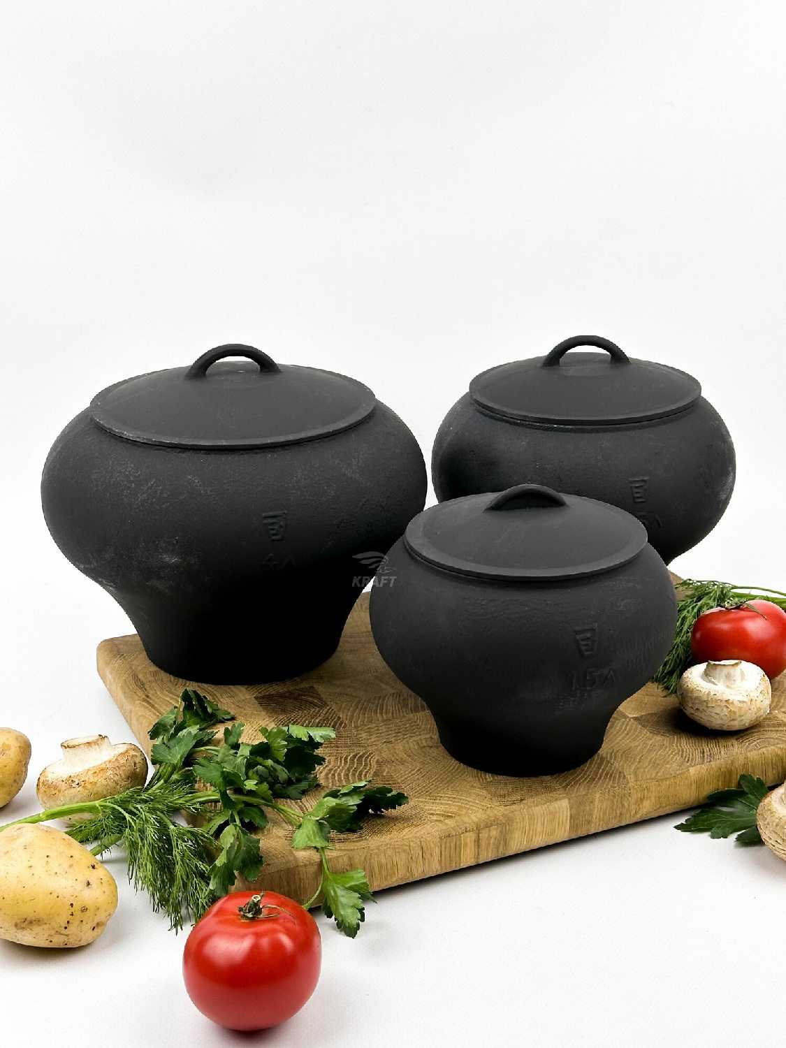 Комплект чугунных горшков Комплект чугунных горшков (2.5 л и 4 л) фотография 24