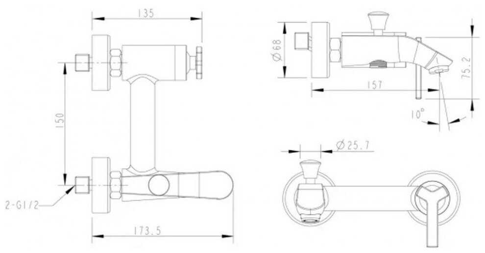 Смеситель Bravat F673107C-01 фотография 7