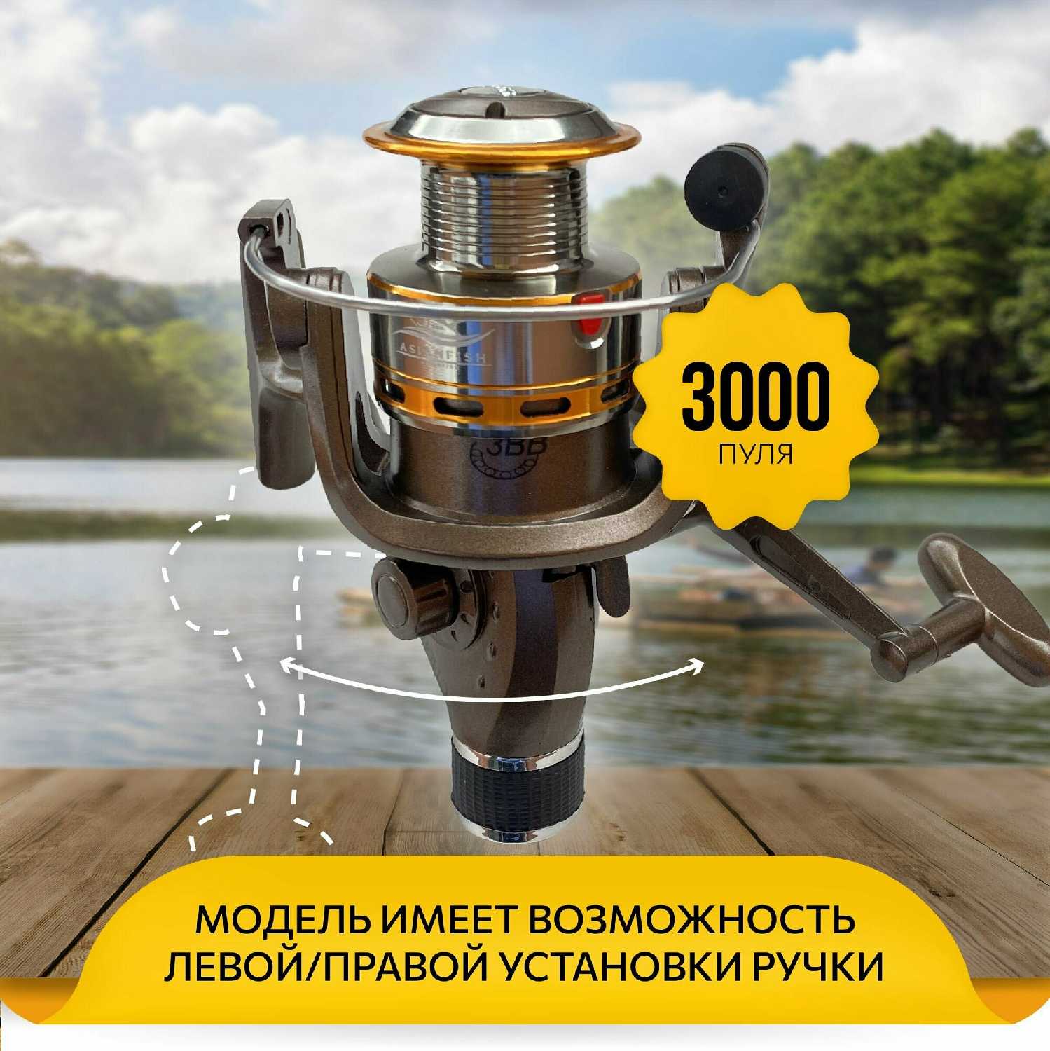 Катушка для рыбалки фидерная карповая для спиннинга для фидера / катушка рыболовная безынерционная / для удочка для рыбалки фотография 25