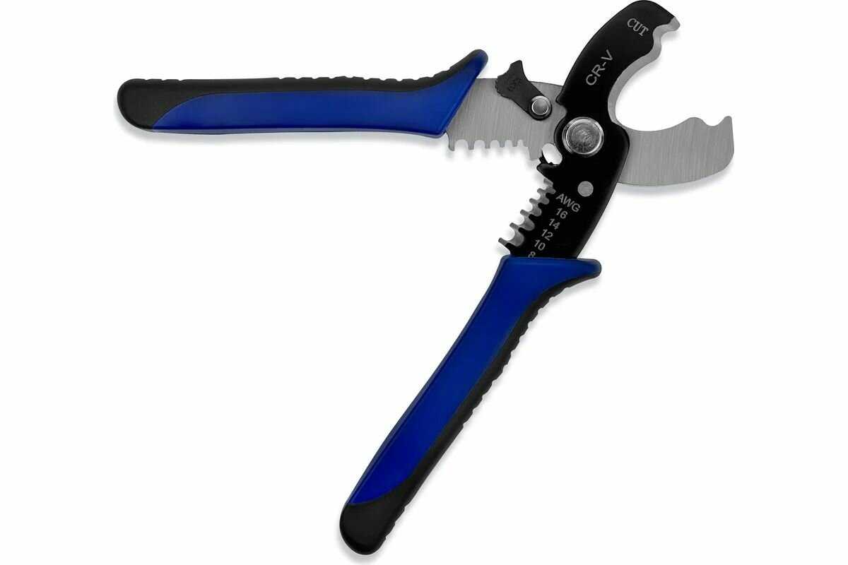 Кабелерез VertexTools Кабелерез многофункциональный для резки и зачистки проводов (185 мм) фотография 14