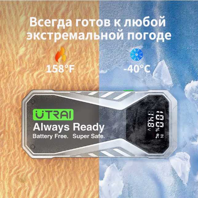 Пусковое портативное устройство Utrai (10000mAh 1500A) фотография 24