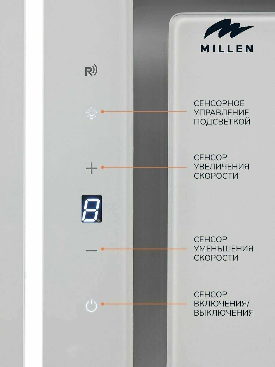 Встраиваемая кухонная вытяжка MILLEN MBKHG 601 фотография 3