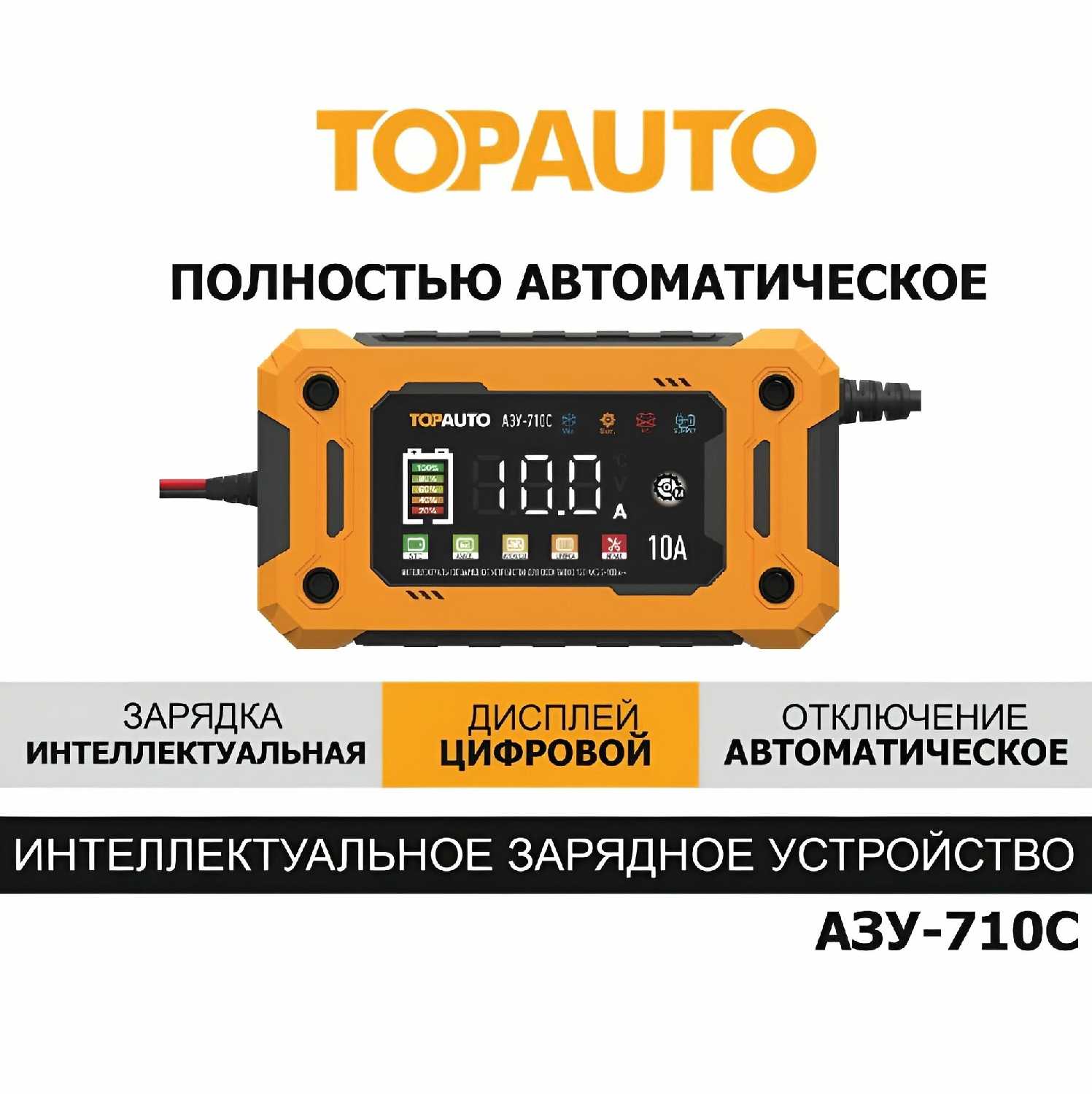 Зарядное устройство ТопАвто АЗУ-706С (для 12В, до 6А, до 100 А-ч) фотография 19