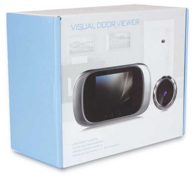 Видеоглазок для входной двери с монитором и звонком фотография 3
