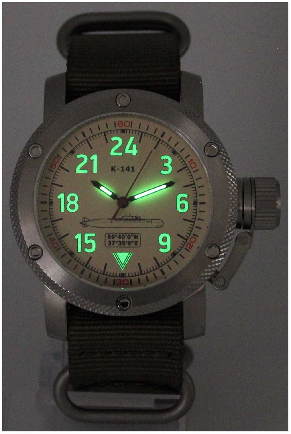 Часы К-141 / Курск (Oscar-II) механические с автоподзаводом (сапфировое стекло) 1087.21 фотография 1