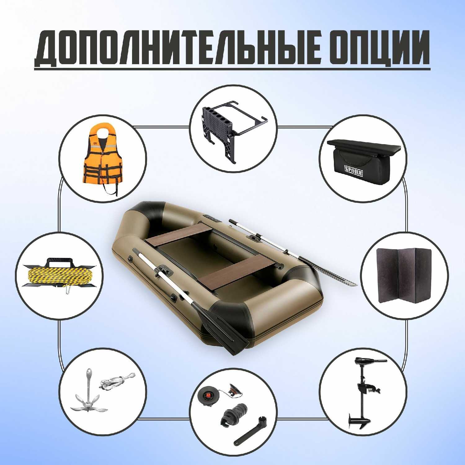 Лодка ПВХ Броня-320 СК слань+киль фотография 28