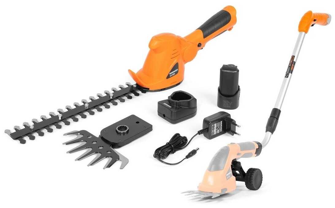 Ножницы-кусторез аккумуляторные DAEWOO DAHT 1212Li SET (12В, 2Ач, 30см) фотография 1
