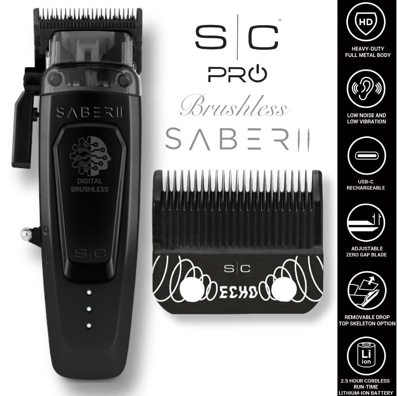 Машинка для стрижки STYLECRAFT SABER 2 (SC617B)