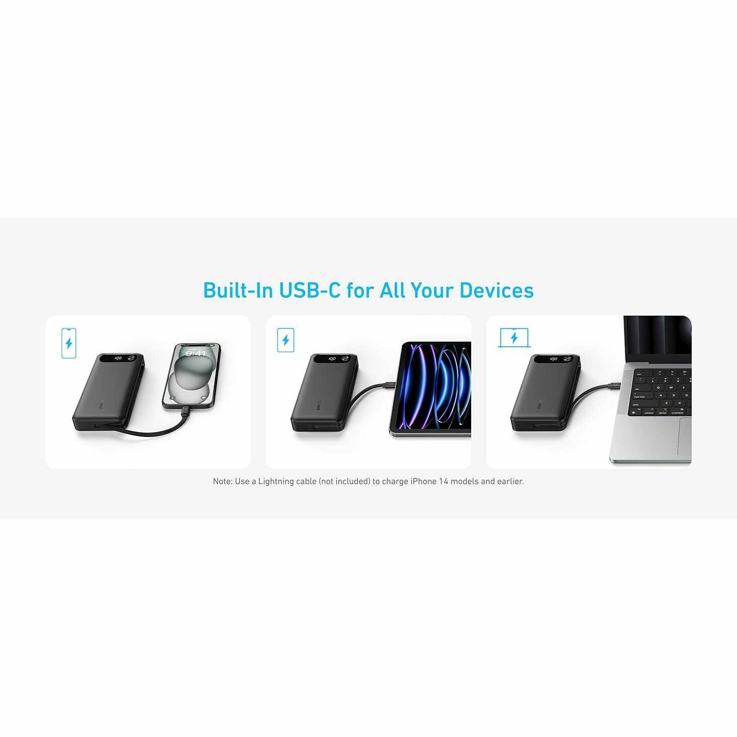 Дополнительный аккумулятор ANKER A1383 20000 mAh 87W (A1383621) фотография 10