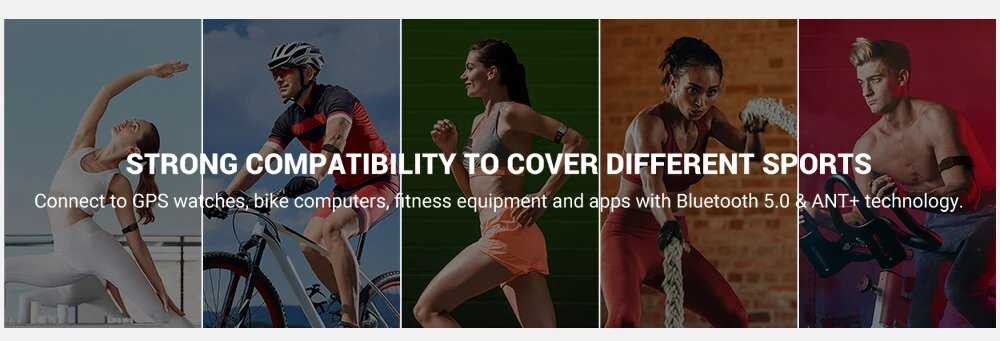 Нарукавная повязка COOSPO с датчиком сердечного ритма и калорий (HW9) фотография 15