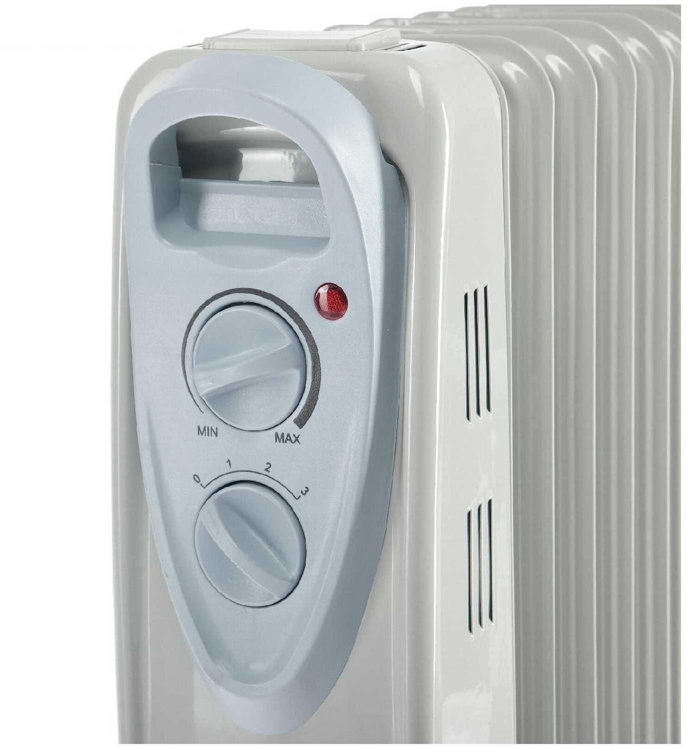 Обогреватель масляный радиатор Oasis US-25, 2500 Вт, 11 секций, белый фотография 2