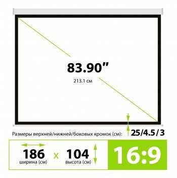 Рулонный cactus Motoscreen (CS-PSM-104x186) фотография 7