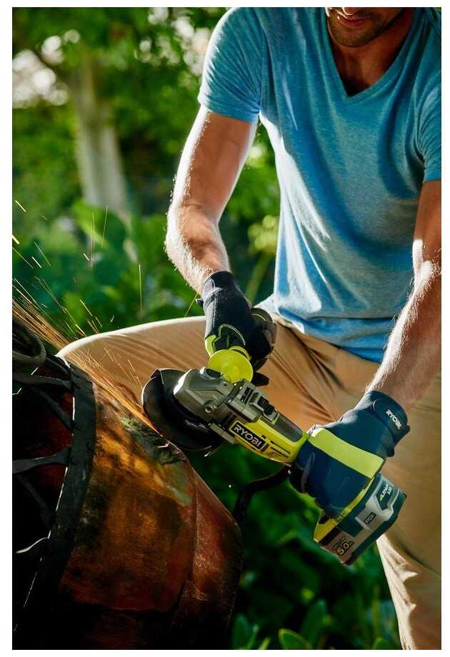 Аккумуляторная УШМ RYOBI R18AG7-0 (5133002852) фотография 7
