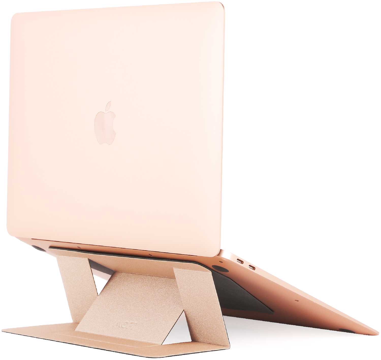 Переносная клейкая подставка для ноутбука Laptop Stand / 2 положения / Многоразовая / Темно-серая