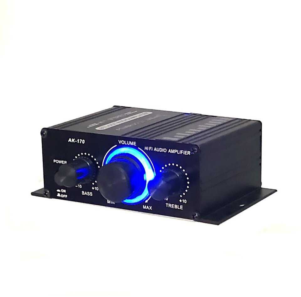 Усилитель Ak-170 Двухканальный Hifi стерео аудио усилитель мощности 200 Вт + 200 Вт фотография 6