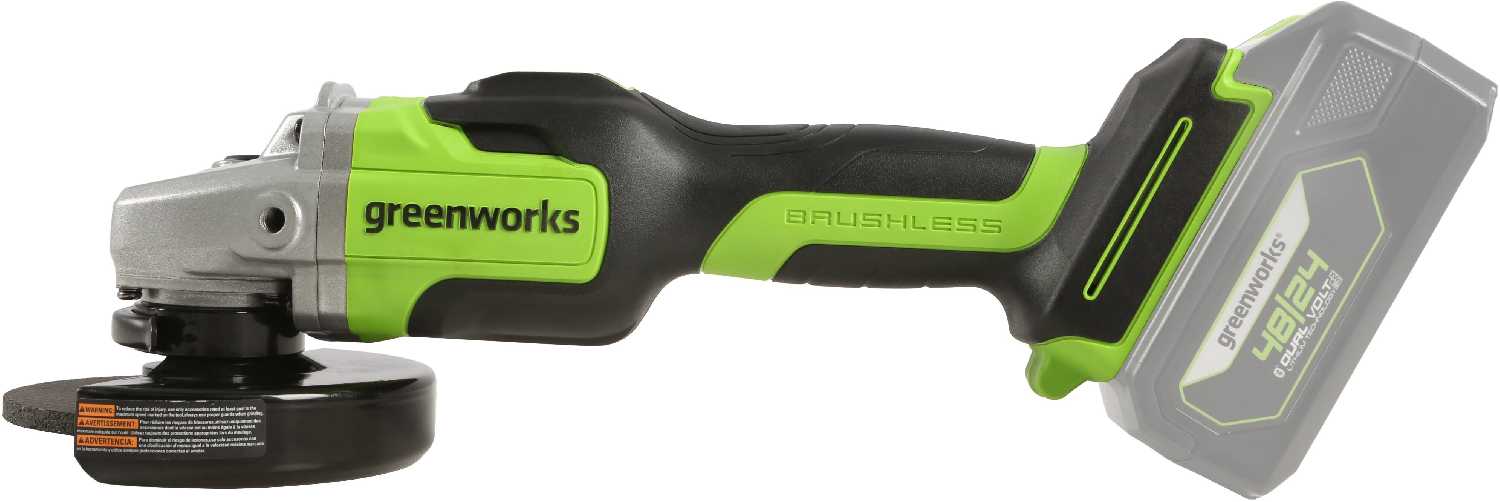 Аккумуляторная УШМ Greenworks GD24AG (3200207) фотография 14