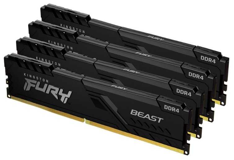 Оперативная память Kingston FURY Beast 32 ГБ DDR4 DIMM CL17 (KF436C17BBK4/32)