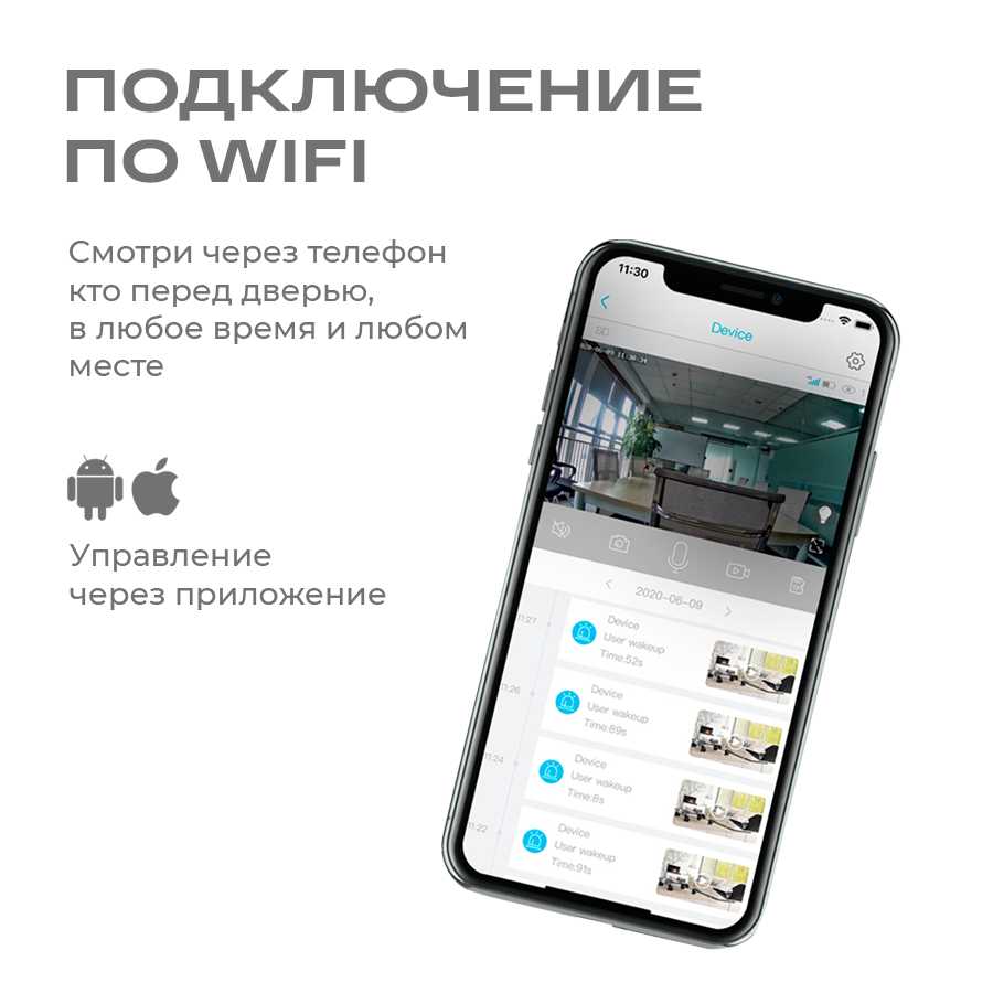 Видеоглазок с WI-FI фотография 3