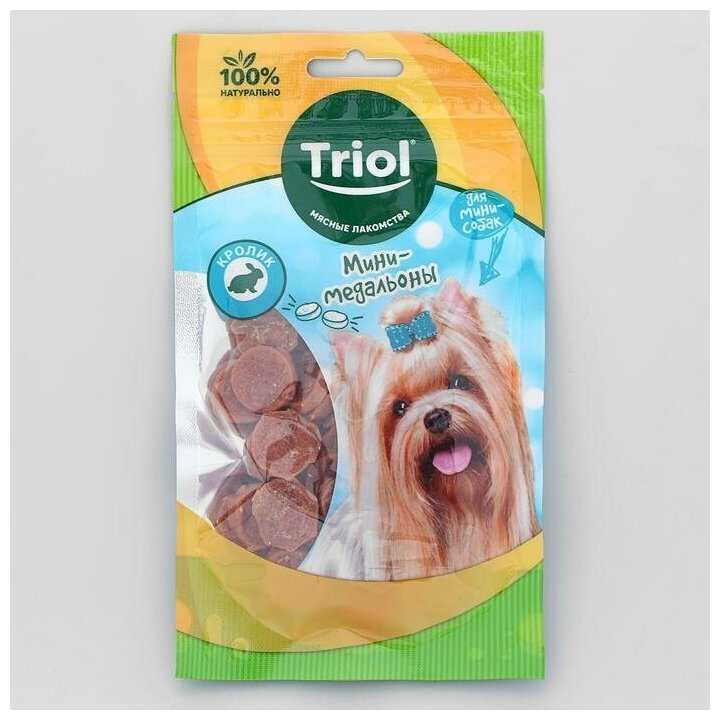 Лакомство для собак Triol Мини-медальоны из кролика фотография 2