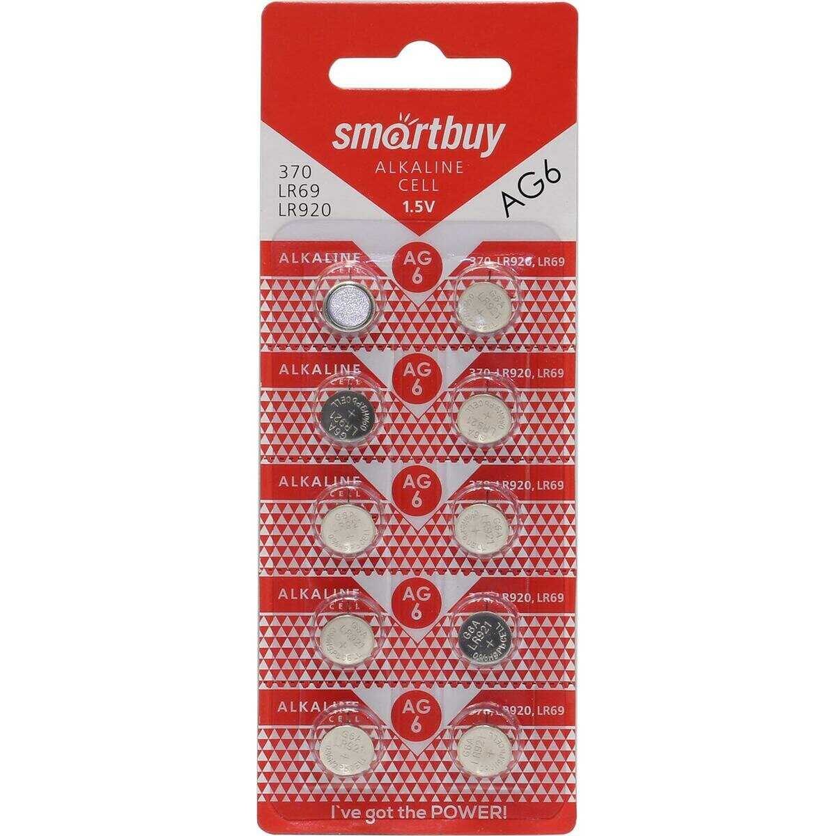 Батарейка SmartBuy LR69 (AG6, 370, 371, 920, 921) фотография 6