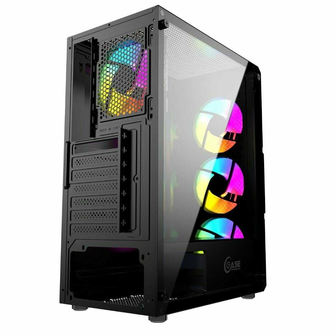 Корпус Powercase Mistral T4B, Tempered Glass, 4x 120mm 5-color fan фотография 8