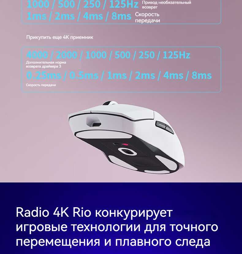 Беспроводная игровая мышь Rapoo VT9PRO (PAW3398) фотография 14