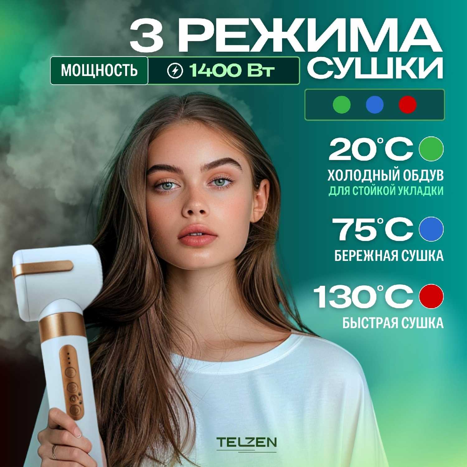 Фен для волос Telzen Мультистайлер 7 в 1 фотография 2