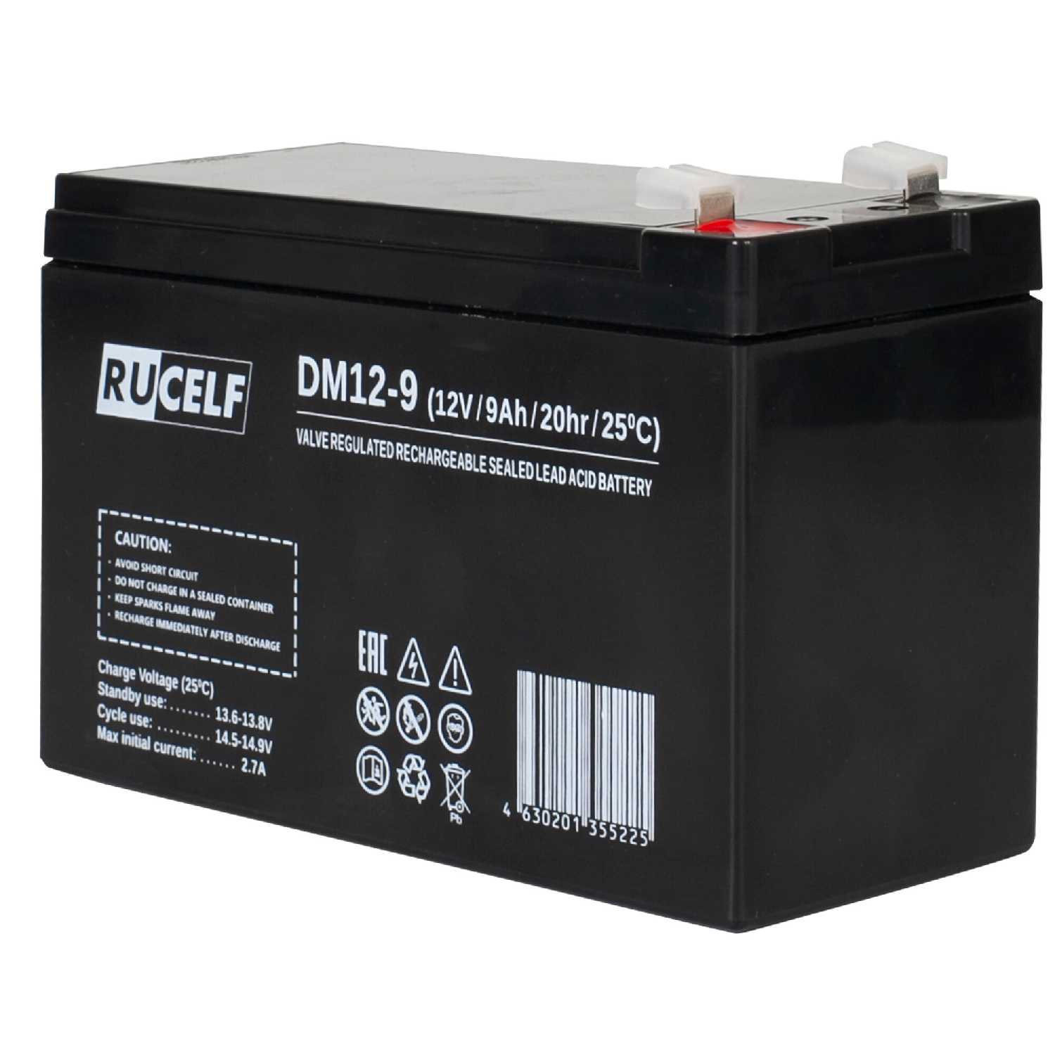 Аккумулятор свинцово-кислотный RUCELF DM12-9 12V 7Ah фотография 4
