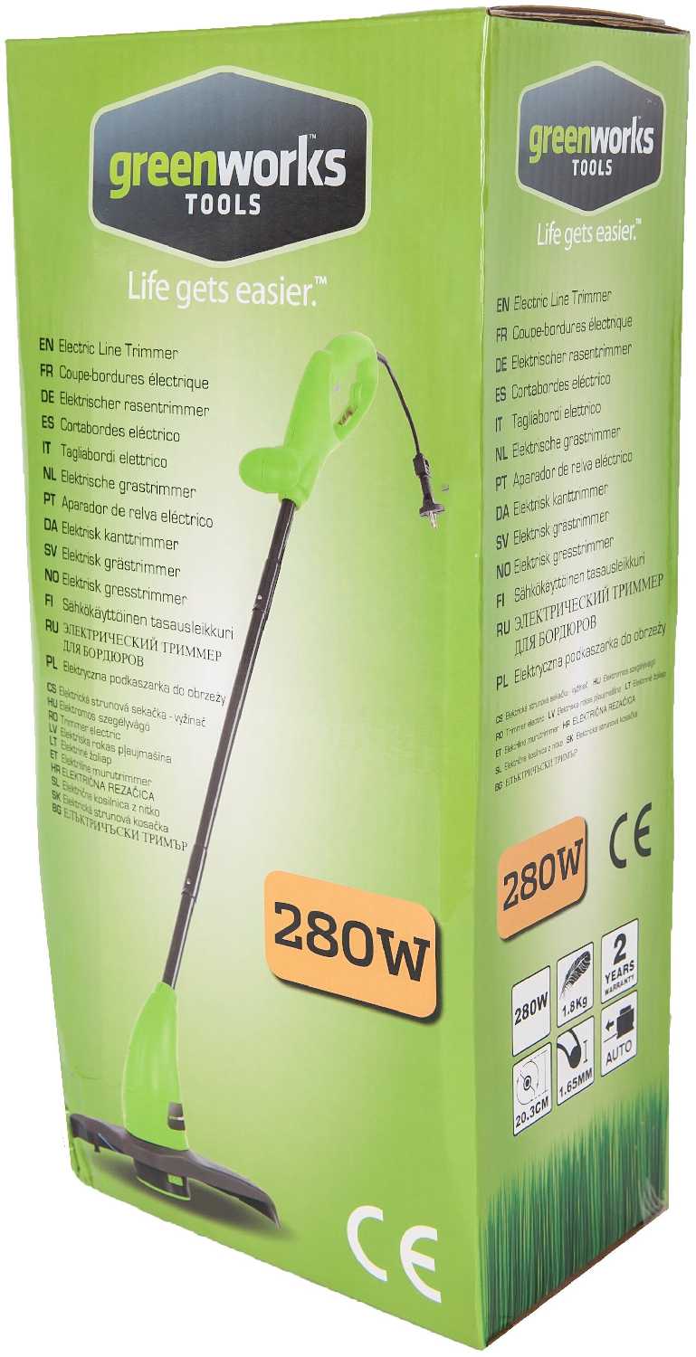 Триммер электрический Greenworks GST2830 (21117) фотография 8