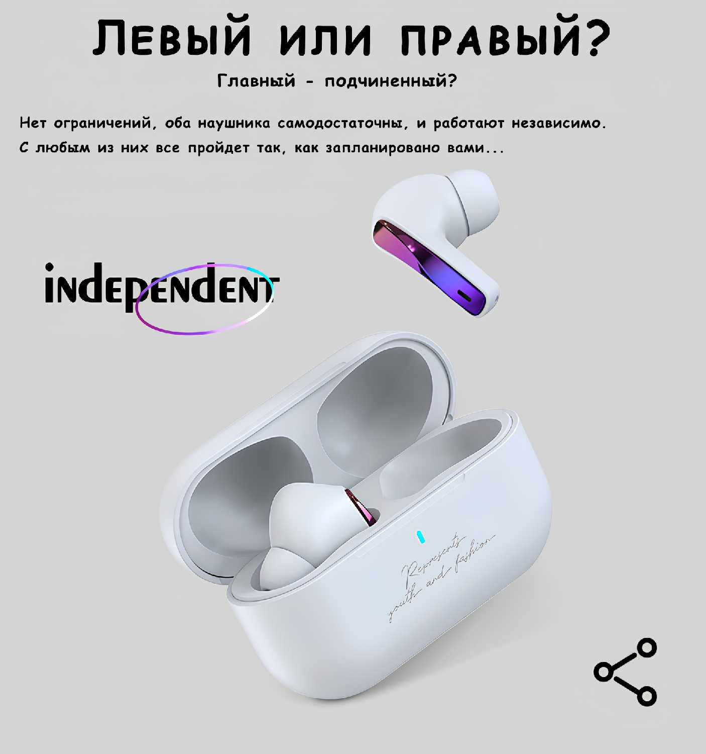 Наушники беспроводные вакуумные с шумоподавлением фотография 10
